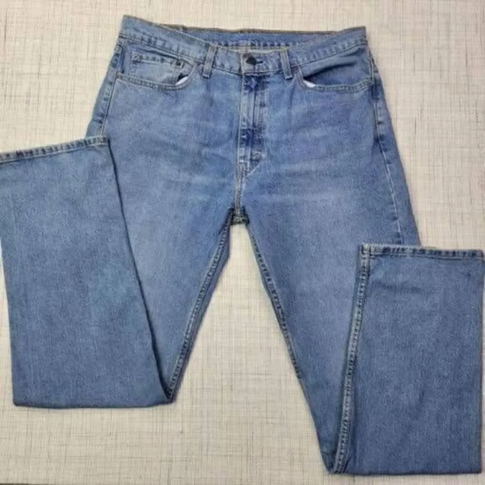 Levi's Men's Light Wash Straight-Leg Denim‎ Blue Jeans Size 36/34